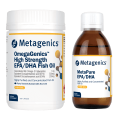 Metagenics OmegaGenics High Strength EPA DHA Fish Oil 10% off RRP | HealthMasters Metagenics
