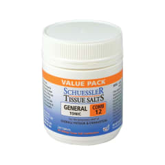 Schuessler Tissue Salts Comb 12 General Tonic 250 Tablets 10% off RRP at HealthMasters Schuessler Tissue Salts