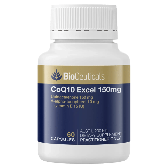 BioCeuticals CoQ10 Excel 150mg 60 soft caps 10% off RRP at HealthMasters BioCeuticals