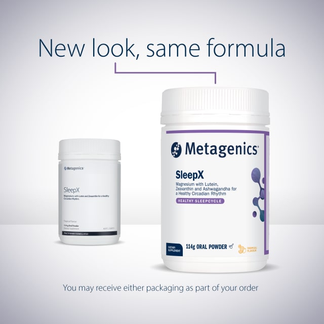 Metagenics SleepX Tropical 114g Powder 10% off RRP at HealthMasters Metagenics New Look