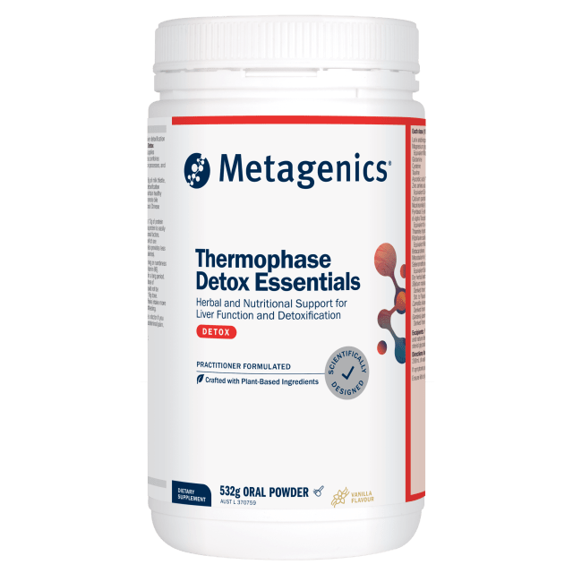 Metagenics Thermophase Detox Essentials Vanilla 532g Powder 10% off RRP at HealthMasters Metagenics