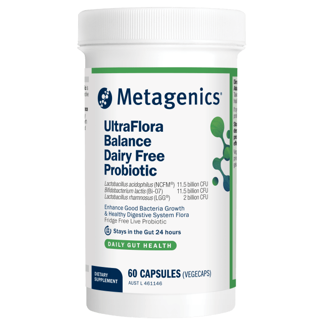 Metagenics UltraFlora Balance Dairy Free Probiotic 60 Capsules 10% off RRP at HealthMasters Metagenics