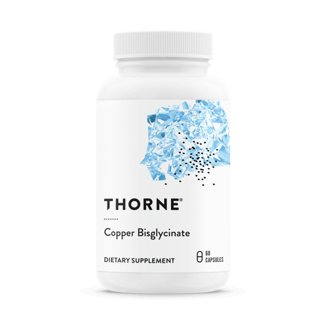Thorne Copper Bisglycinate 60 Capsules 10% off RRP at HealthMasters Thorne