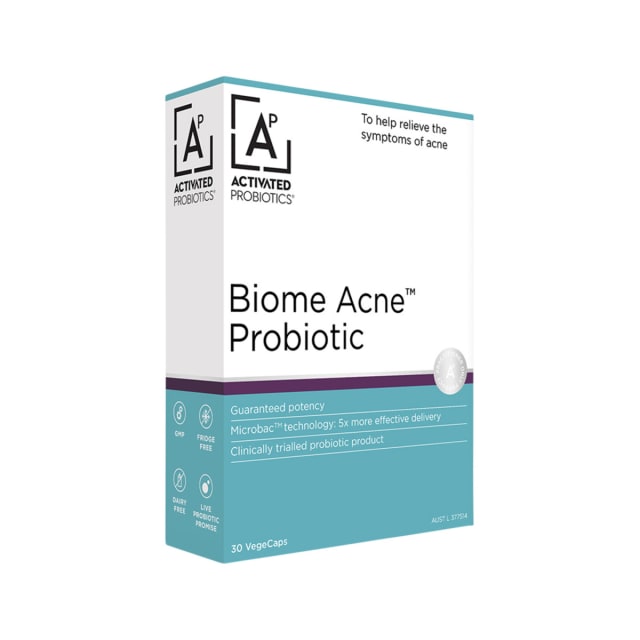 Activated Probiotics Biome Acne Probiotic 30vc 10% off RRP at HealthMasters Activated Probiotics