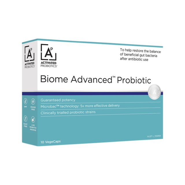 Activated Probiotics Biome Advanced Probiotic 10vc 10% off RRP at HealthMasters Activated Probiotics