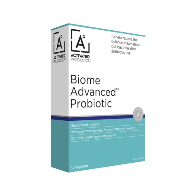 Activated Probiotics Biome Advanced Probiotic 30vc 10% off RRP at HealthMasters Activated Probiotics