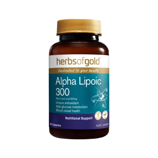 Herbs Of Gold Alpha Lipoic 300 60 Capsules 16% off RRP at HealthMasters Herbs Of Gold