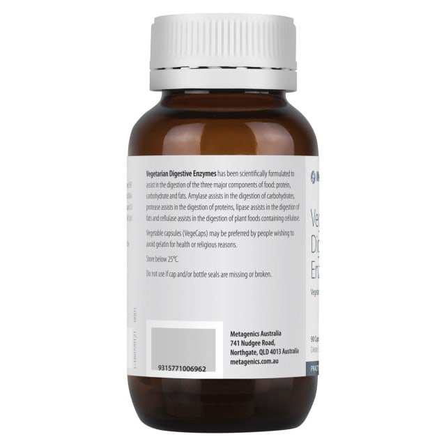 Metagenics Vegetarian Digestive Enzymes 90 VegeCaps 10% off RRP | HealthMasters Metagenics Information