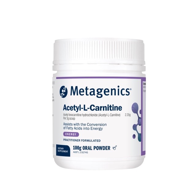 Metagenics Acetyl-L-Carnitine 100g Powder 10% off RRP at HealthMasters Metagenics