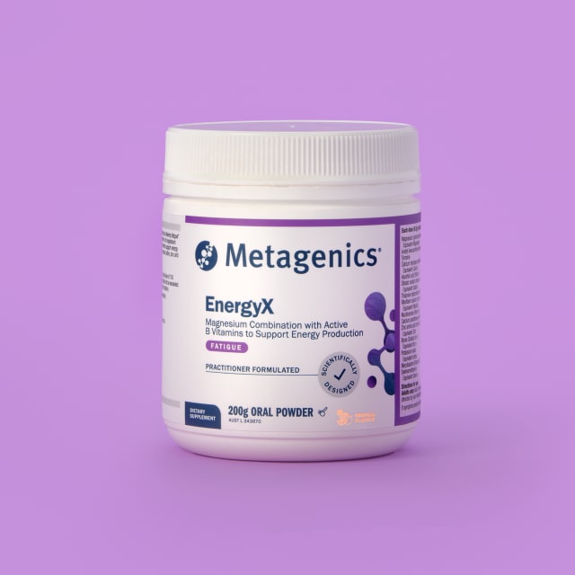 Metagenics EnergyX Tropical 200g Powder 10% off RRP at HealthMasters Metagenics Image Purple