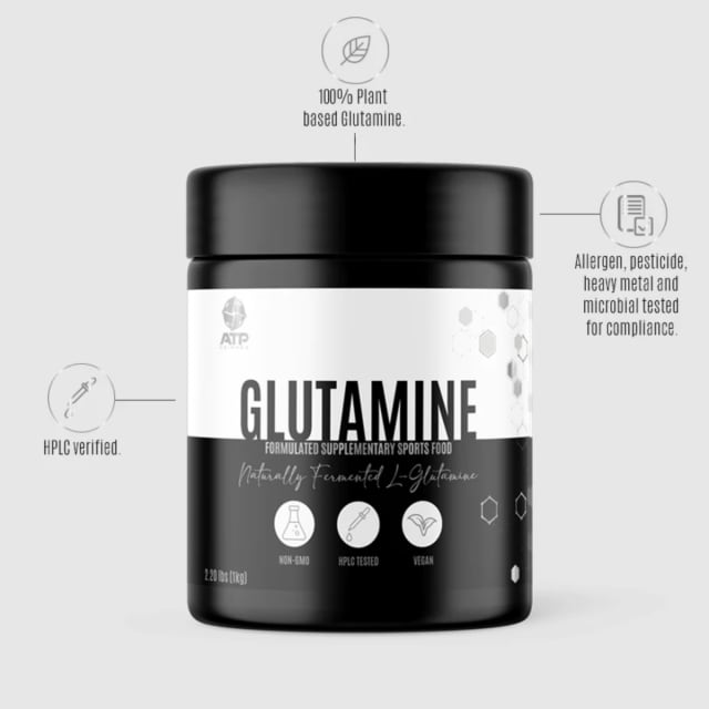 ATP Science Glutamine 1KG 20% off RRP at HealthMasters ATP Science Graphic