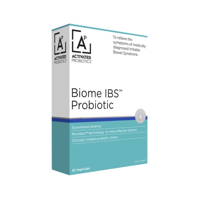 Activated Probiotics Biome IBS Probiotic 30vcaps 10% off RRP at HealthMasters Activated Probiotics
