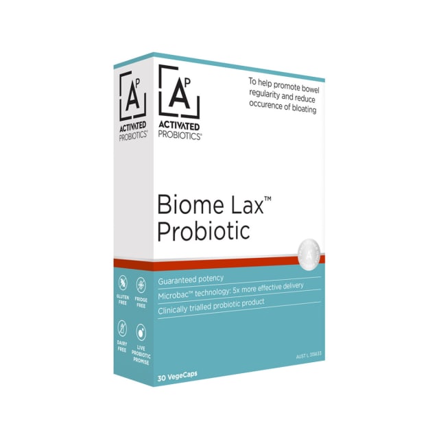 Activated Probiotics Biome Lax 30vCaps 10% off RRP at HealthMasters Activated Probiotics