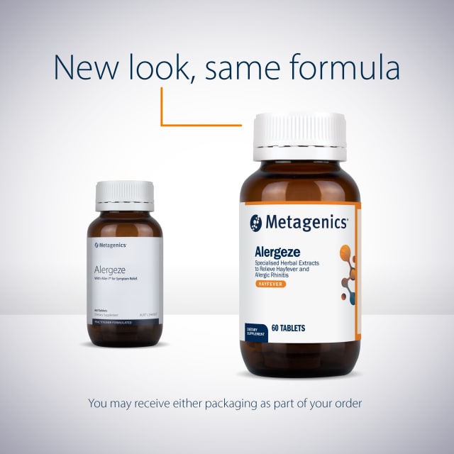 Metagenics Alergeze 60 Tablets New Look