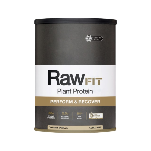Amazonia RawFIT Plant Protein Organic Perform & Recover Creamy Vanilla 1.25Kg 10% off RRP at HealthMasters Amazonia