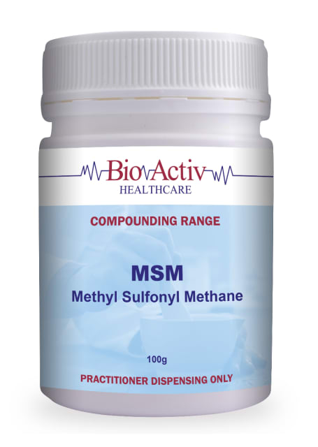 BioActiv HealthCare MSM 100g Powder 10% off RRP at HealthMasters BioActiv HealthCare