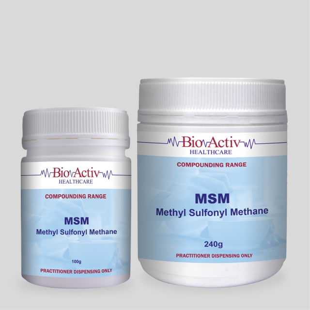 BioActiv HealthCare MSM 100g and 240g Powder 10% off RRP at HealthMasters BioActiv HealthCare