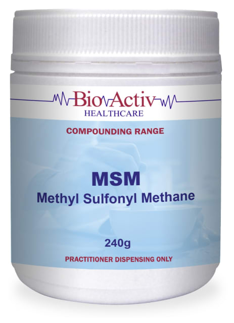BioActiv HealthCare MSM 240g Powder 10% off RRP at HealthMasters BioActiv HealthCare
