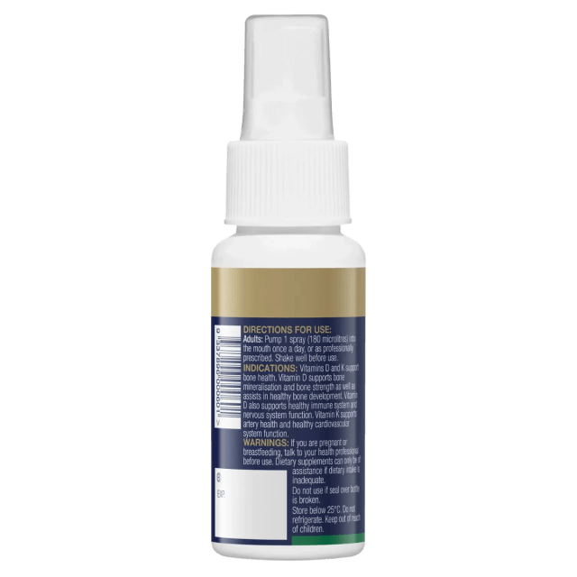 BioCeuticals D3 + K2 Spray 50mL 10% off RRP at HealthMasters BioCeuticals Directions