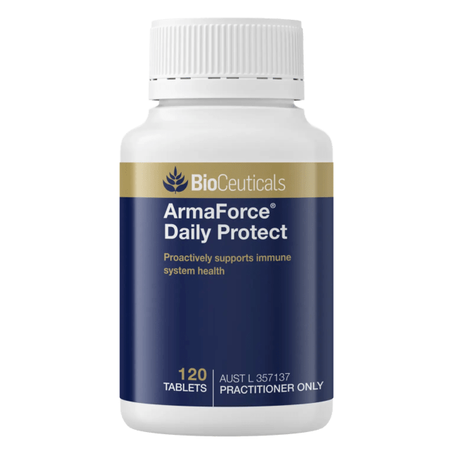 2025 Label BioCeuticals ArmaForce Daily Protect 120 Tablets Bottle Frontv