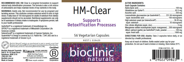Bioclinic Naturals HM-Clear 56 VegeCaps 10% off RRP at Bioclinic Naturals Label