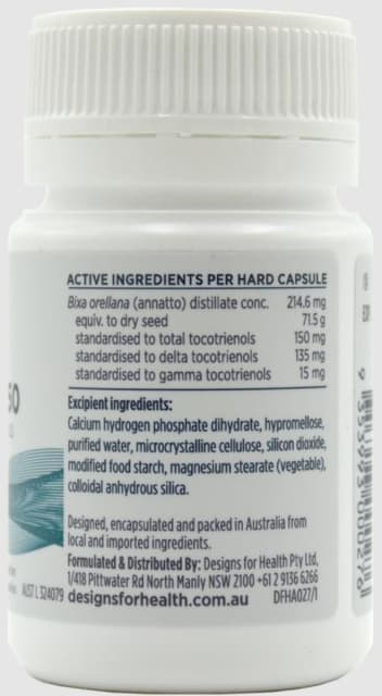 Designs For Health Annatto-E 150 30 caps 10% off RRP at HealthMasters Ingredients