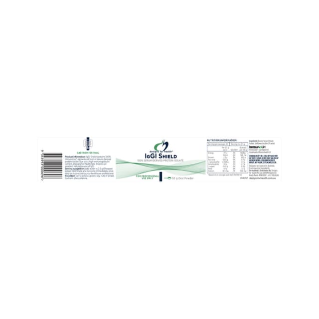 Designs For Health IgGI Shield 50g Powder 10% off RRP at HealthMasters Designs For Health Label