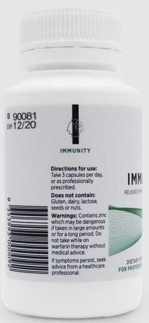 Designs For Health Immunitone Plus 90caps Directions 10% off RRP at HealthMasters Designs For Health