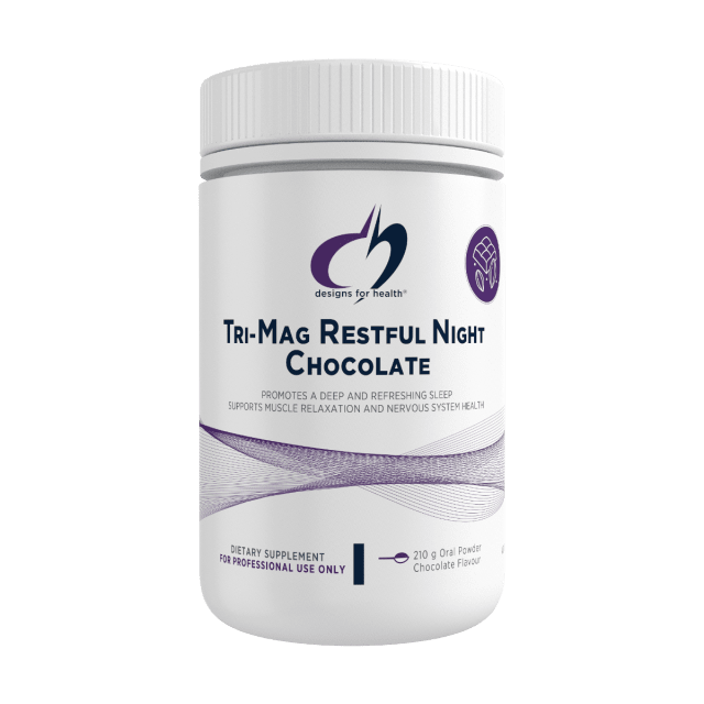 Designs For Health Tri-Mag Restful Night Chocolate 210g 10% off RRP at HealthMasters Designs For Healt
