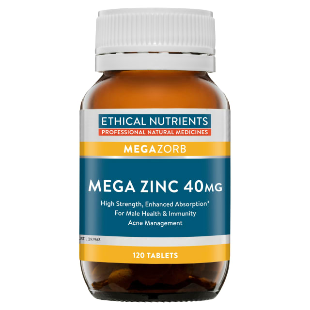 Ethical Nutrients MEGAZORB Mega Zinc 40mg 120 Tablets-1