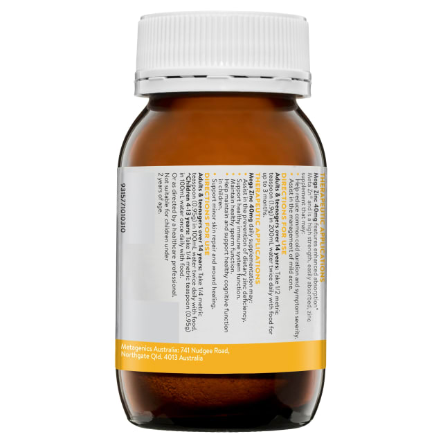Ethical Nutrients MEGAZORB Mega Zinc Powder 40mg (Raspberry) 95g-2