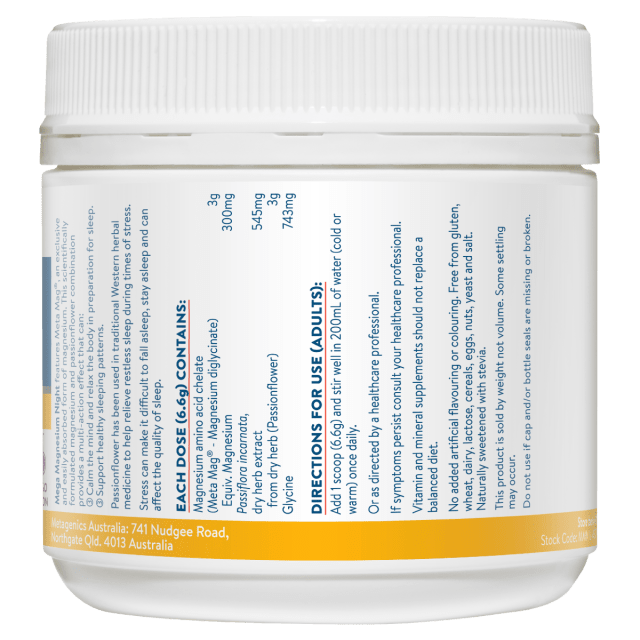 Ethical Nutrients Mega Magnesium Night 126g 10% off RRP at HealthMasters Ethical Nutrients Directions