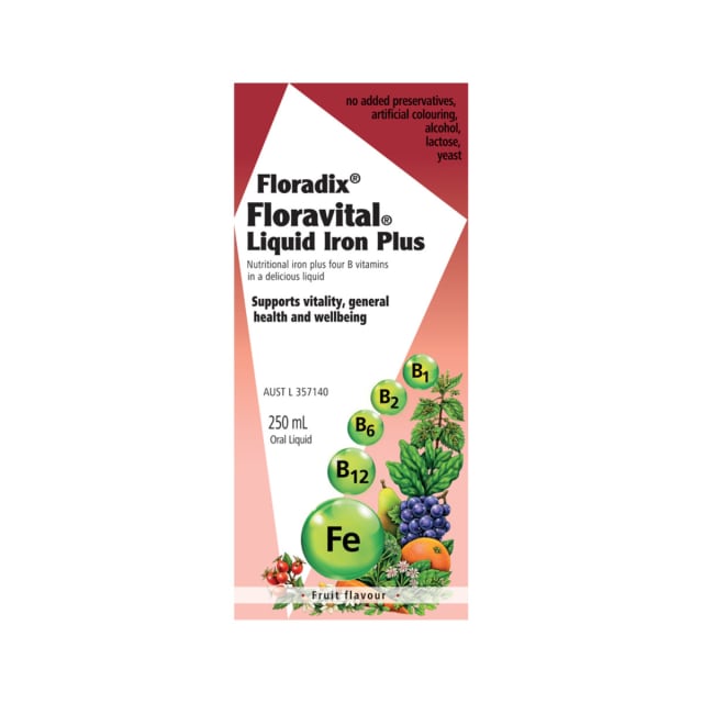 Floradix Floravital Liquid Iron Plus 250ml 10% off RRP at HealthMasters Floradix