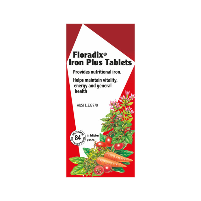 Floradix Iron Plus Tablets 84tabs 10% off RRP at HealthMasters Floradix