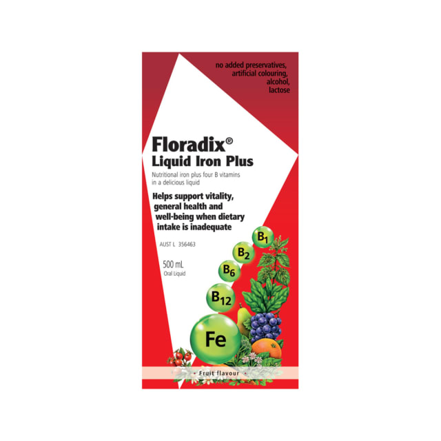 Floradix Liquid Iron Plus 500ml 10% off RRP at HealthMasters Floradix