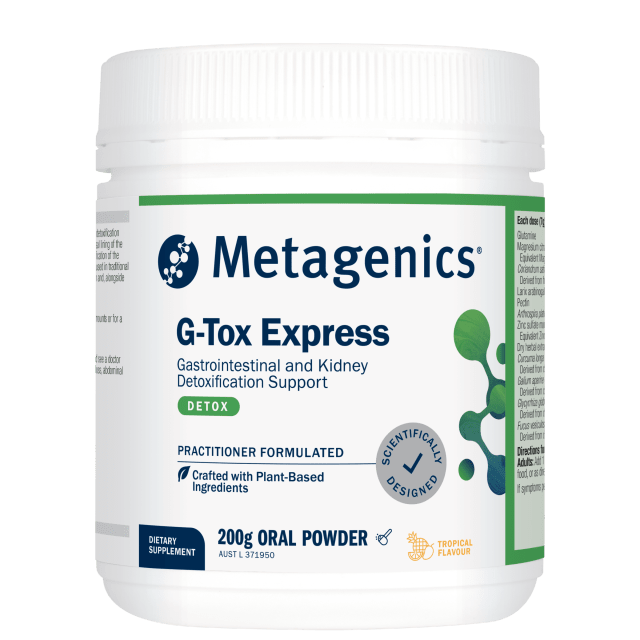 Metagenics G-Tox Express Tropical 200g Powder 10% off RRP at HealthMasters Metagenics