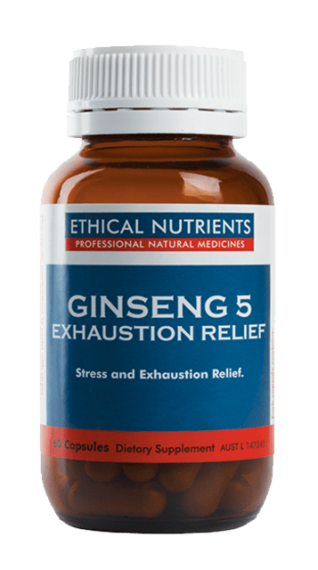 Ethical Nutrients Ginseng 5 Exhaustion Relief 60 Caps|HealthMasters