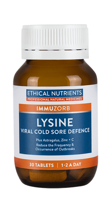 Ethical Nutrients IMMUZORB Lysine Viral Cold Sore Defence 30 Tabs | HealthMasters