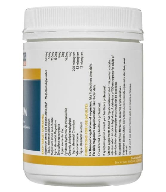 Ethical Nutrients MEGAZORB Mega Magnesium 240 Tabs Side A