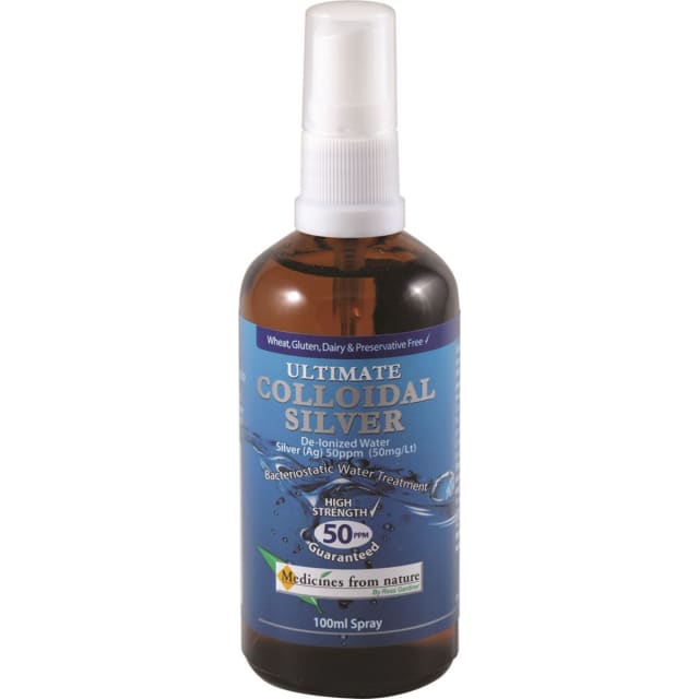 Medicines From Nature Ultimate Colloidal Silver 50ppm 100ml Spray 15% off RRP at HealthMasters Medicines From Nature