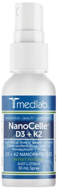 Medlab Nanocelle D3 + K2 10% off RRP at HealthMasters Medlab