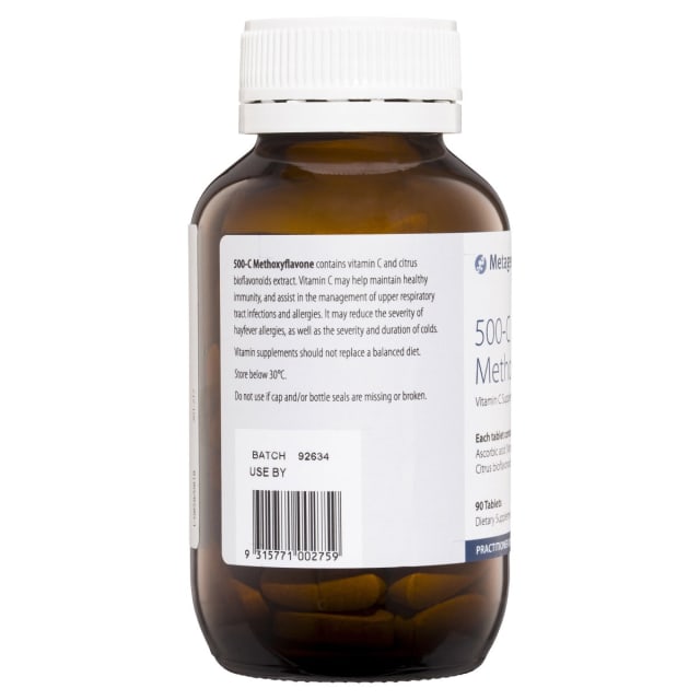 Metagenics 500-C Methoxyflavone 90 Tabs 10% off RRP | HealthMasters Metagenics Information