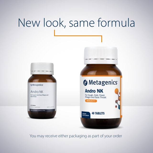 Metagenics Andro NK 40 Tablets 10% off RRP at HealthMasters Metagenics New Label