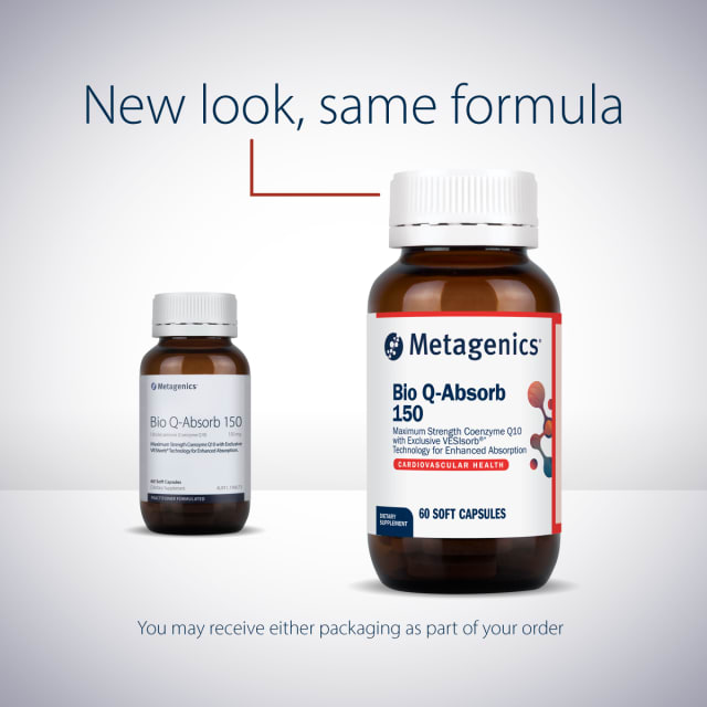 Metagenics Bio Q-Absorb 150 60 Capsules 10% off RRP at HealthMasters Metagenics New Label