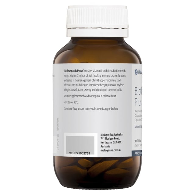 Metagenics Bioflavonoids Plus C 90 tabs 10% off RRP at HealthMasters Metagenics Information