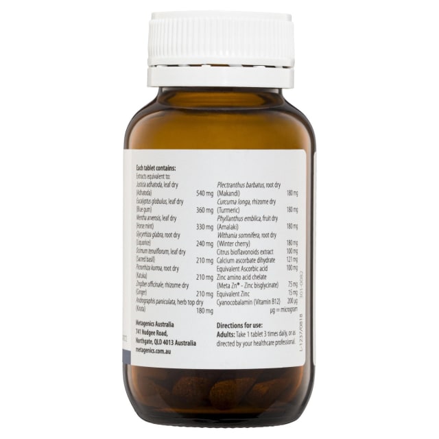 Metagenics Broncho Tone 60 tabs 10% off RRP | HealthMasters Metagenics Ingredients