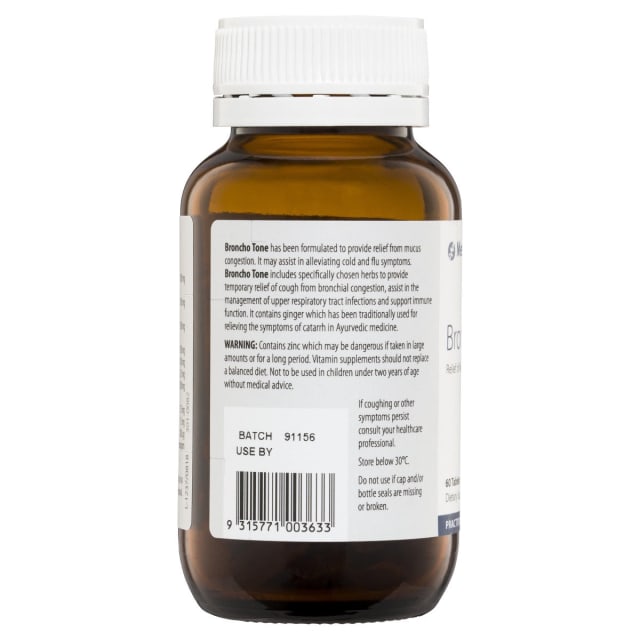 Metagenics Broncho Tone 60 tabs 10% off RRP | HealthMasters Metagenics Information