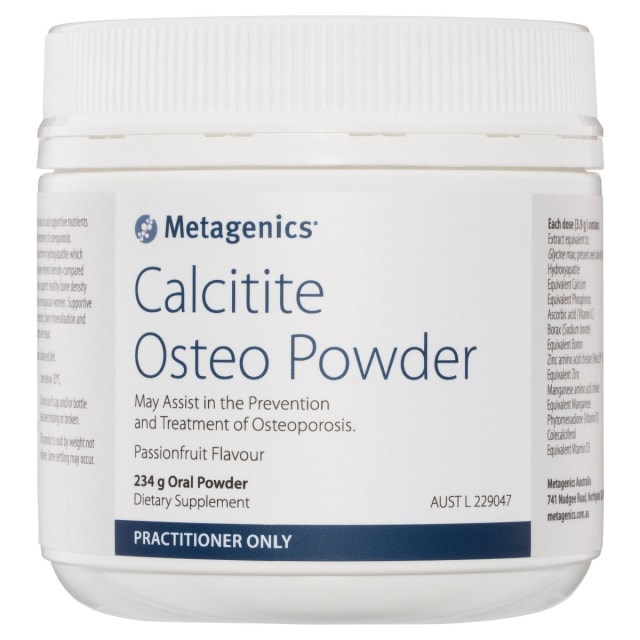 Metagenics Calcitite Osteo Powder Passionfruit 234g 10% off RRP | HealthMasters Metagenics