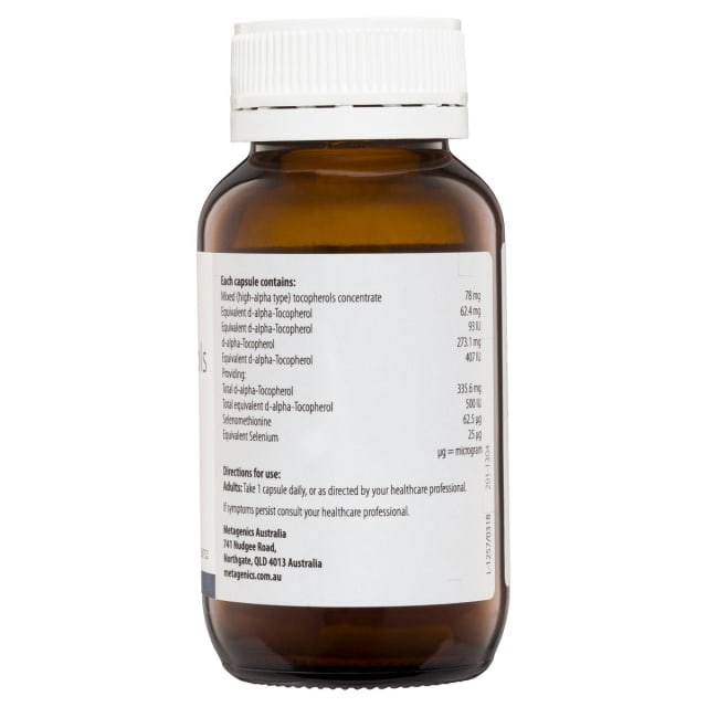 Metagenics E500 Tocopherols Plus Selenium 10% off RRP | HealthMasters Metagenics Ingredients