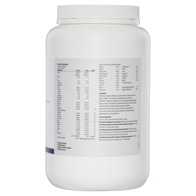 Metagenics Endura Opti Powder Chocolate 1440g 10% off RRP at HealthMasters Metagenics Ingredients